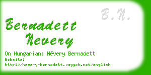 bernadett nevery business card