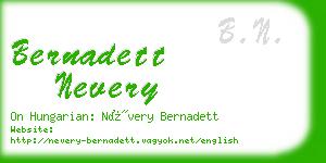 bernadett nevery business card